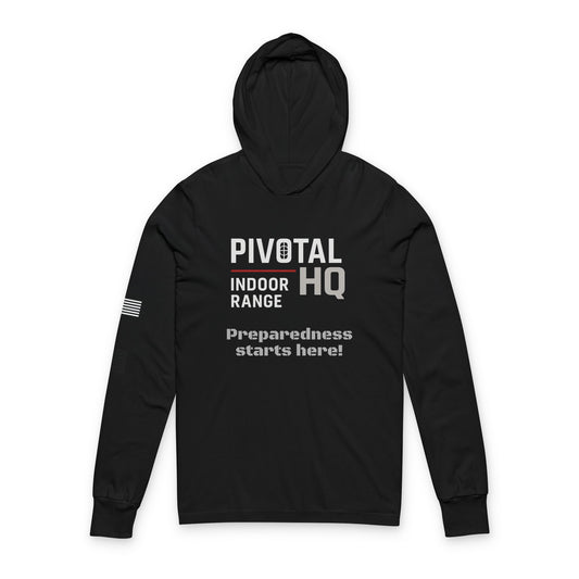 Pivotal HQ Unisex Hooded Long Sleeve Tee - Preparedness Starts Here!