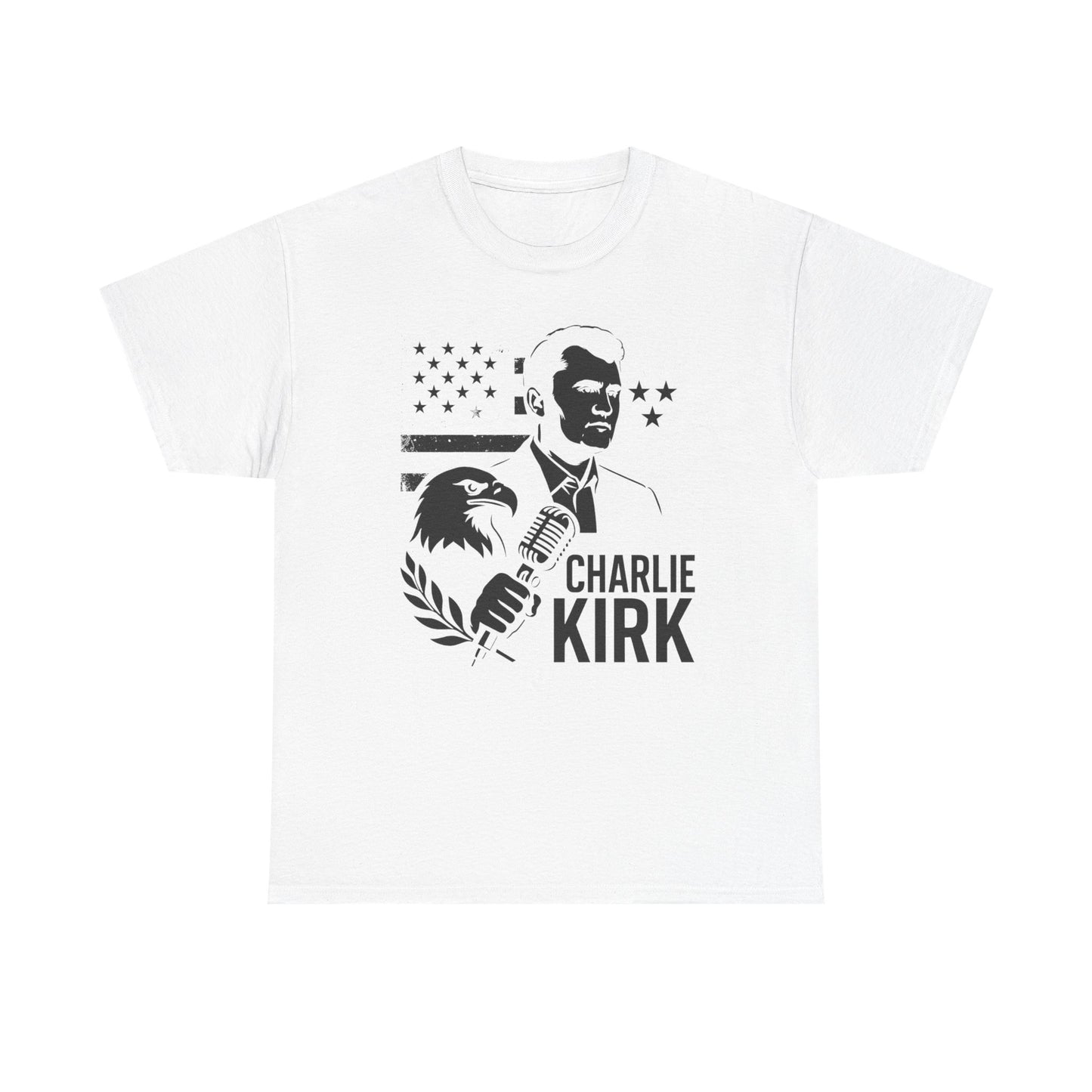 Charlie Kirk Unisex Heavy Cotton Tee, Political Statement Shirt, Casual Wear, Gift for Supporters, Election Merchandise